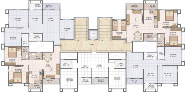 Floor Plan of Roongta Shree Tirumala Plaza in Ambad, Nashik - Image 72539