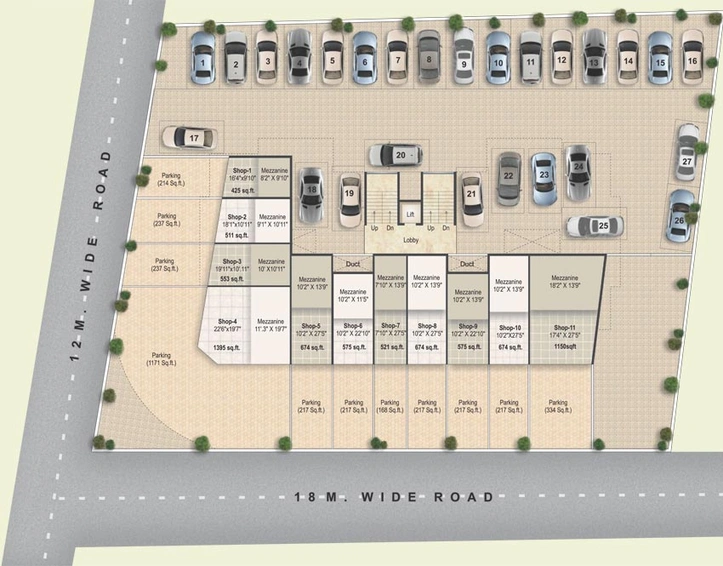 Master Plan of Roongta Shree Tirumala Plaza in Ambad, Nashik - Image 72540