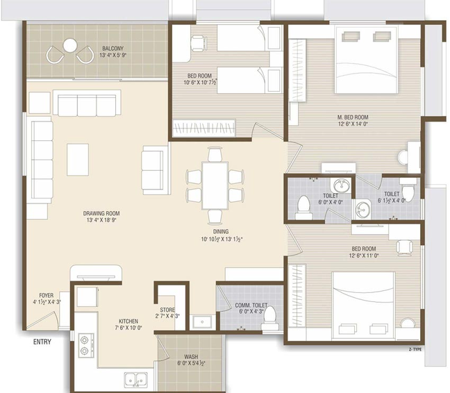 3 BHK Flat in Arise Icon in Sola, Ahmedabad - Image 585954