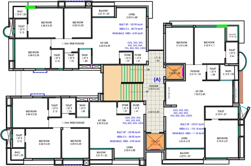 Floor Plan of CG Antariksh Avenue in Pal Gam, Surat - Image 70980