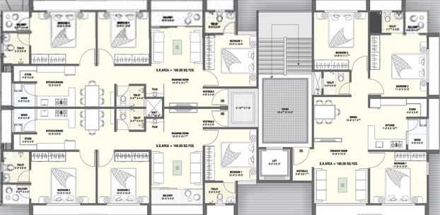 Floor Plan of Pithadai Pratham Dreams in Zundal, Ahmedabad - Image 73536
