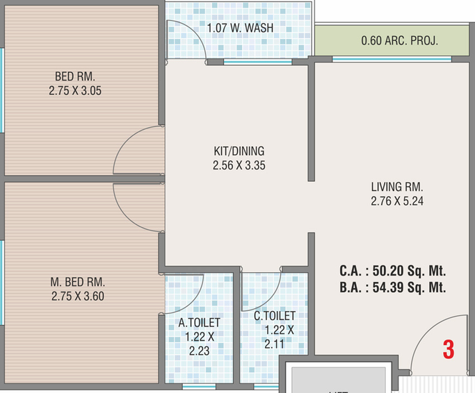 2 BHK Flat in Nawab Heritage in Udhana Darwaja, Surat - Image 589846