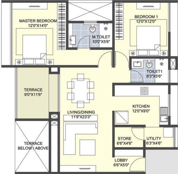 2 BHK Flat in Sanklecha The Metrozone in Indira Nagar, Nashik - Image 590950