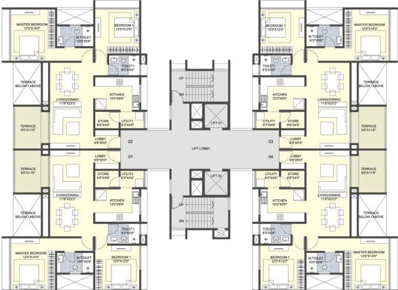 Floor Plan of Sanklecha The Metrozone in Indira Nagar, Nashik - Image 72136