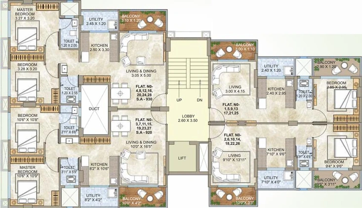Floor Plan of Shrihari The Emerald in Pathardi Phata, Nashik - Image 72277