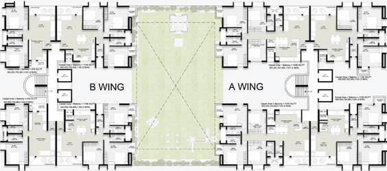 Floor Plan of Shrinath Antarang in Deolali Gaon, Nashik - Image 72509