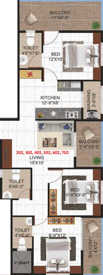 3 BHK Flat in Shubham Ramkunj Apartment in Pathardi Phata, Nashik - Image 586499