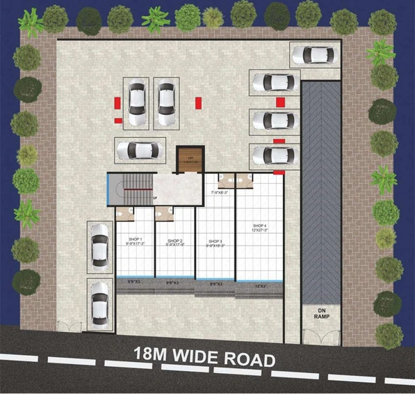 Master Plan of Shubham Ramkunj Apartment in Pathardi Phata, Nashik - Image 70565