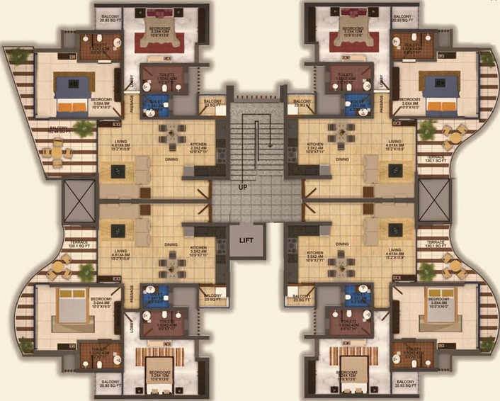 Floor Plan of Standard Nakshatra in Deolali Gaon, Nashik - Image 72484