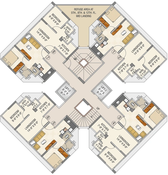 Floor Plan of Dhartidhan Dharti in Virar West, Palghar - Image 71276