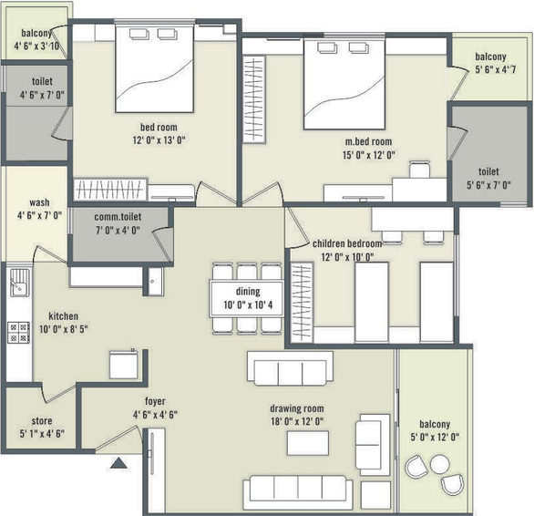 3 BHK Flat in Arise Ample in Sola, Ahmedabad - Image 592378