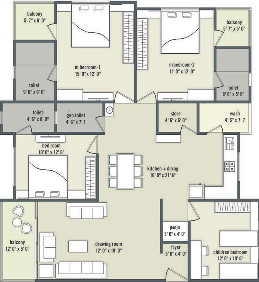 4 BHK Flat in Arise Ample in Sola, Ahmedabad - Image 592379