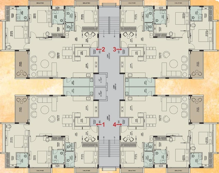 Floor Plan of Vastu City Rameshwaram Phase 2 in Bicholi Mardana, Indore - Image 74295