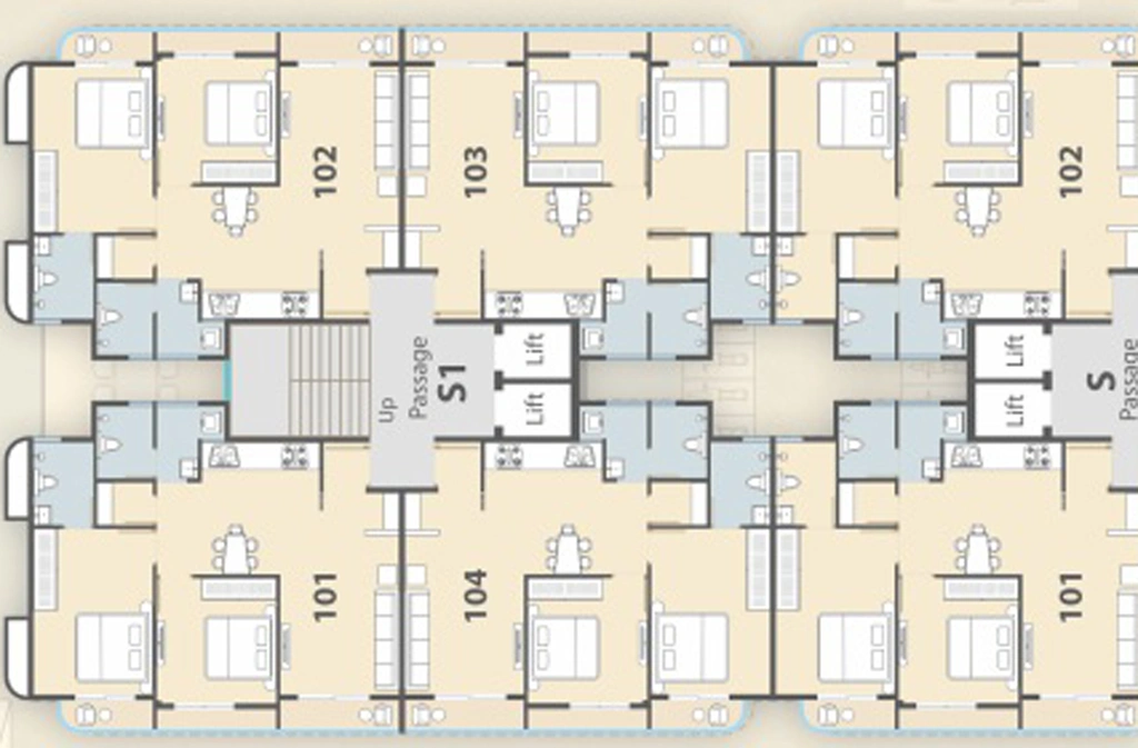 Floor Plan of Aatmiya Signature in Bhayli Road, Vadodara - Image 73674