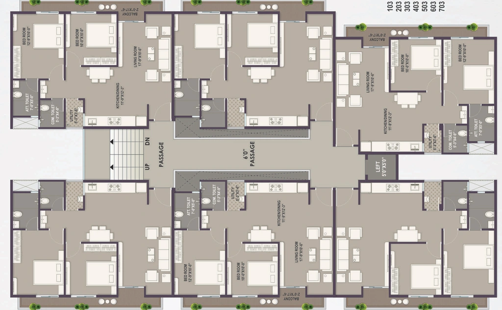 Floor Plan of Aatmiya Vraj Residency in Makarpura, Vadodara - Image 73666