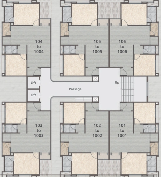 Floor Plan of Krishna Planet in Chhani, Vadodara - Image 73685