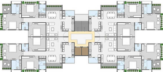 Floor Plan of Golden Swarnim Sky in Ognaj, Ahmedabad - Image 72891