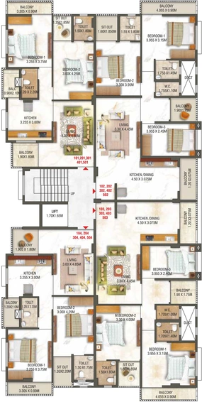 Floor Plan of Siddhesh Heights in Ashoka Marg, Nashik - Image 71869