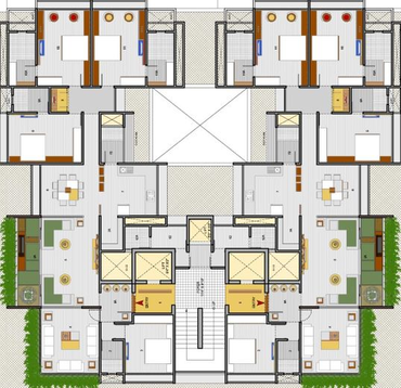 Floor Plan of Sankalp Sapphire in Prahlad Nagar, Ahmedabad - Image 71549