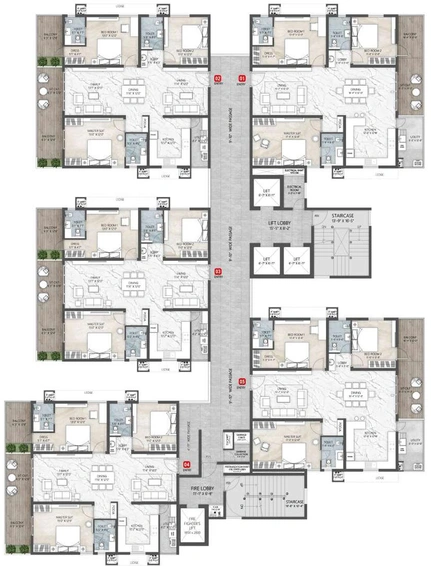 Floor Plan of Trishala Trilok in Rajendra Nagar, Hyderabad - Image 73797