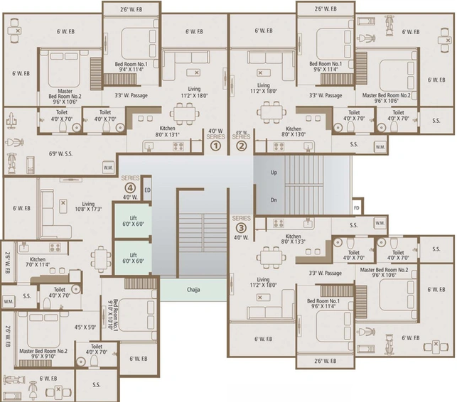 Floor Plan of Ashtha Heights in Goregaon West, Mumbai - Image 24603