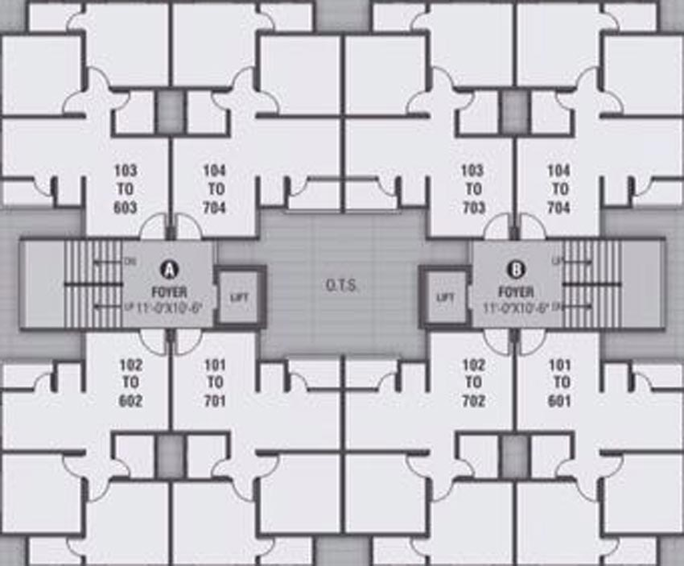 Floor Plan of Swastik Elegance in Tragad, Ahmedabad - Image 72660