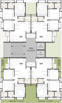 Floor Plan of Swastik Revanta in Tragad, Ahmedabad - Image 72637