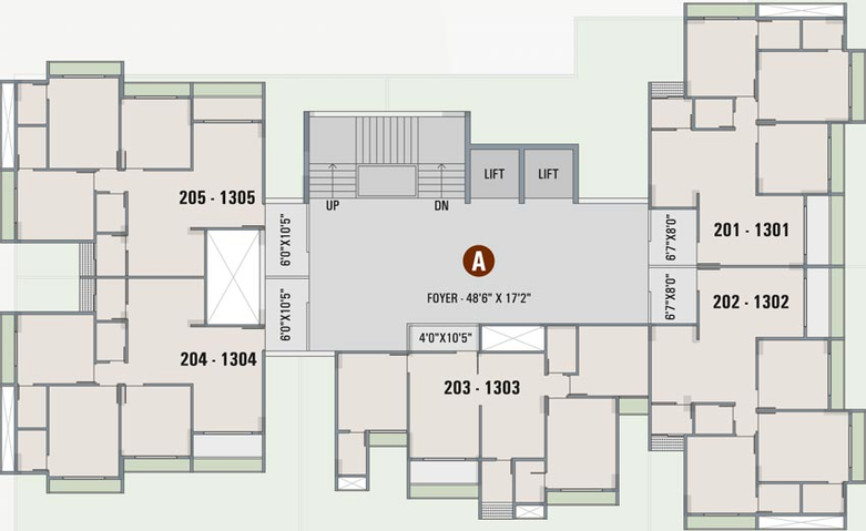 Floor Plan of Swastik Riviera in Tragad, Ahmedabad - Image 72628
