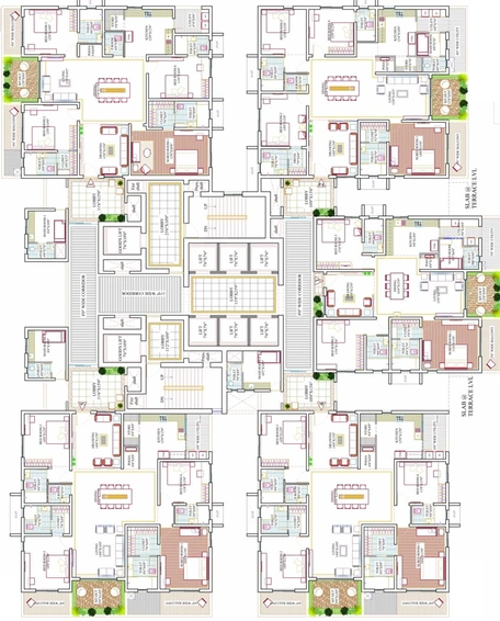 Floor Plan of Lansum Elena in Kokapet, Hyderabad - Image 74001