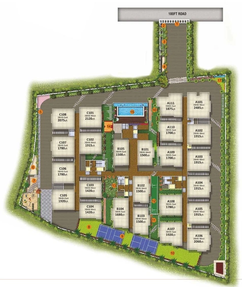 Master Plan of Abinandana Skylark 1 in Kollur, Hyderabad - Image 74020