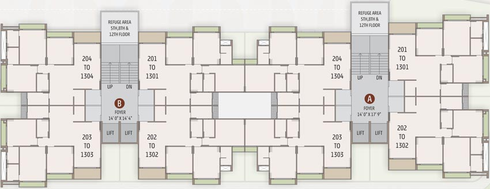 Floor Plan of Aditya Prime in Vaishnodevi Circle, Ahmedabad - Image 72259