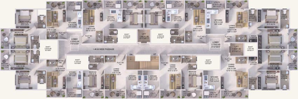 Floor Plan of Yogeshwar Shivalik Sanskruti in Ambad, Nashik - Image 74840