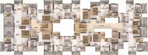 Floor Plan of Yogeshwar Shivalik Sankalp in Pathardi Phata, Nashik - Image 74809