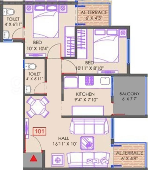 2 BHK Flat in Yogeshwar Shivalik Shivanta in Ambad, Nashik - Image 598697