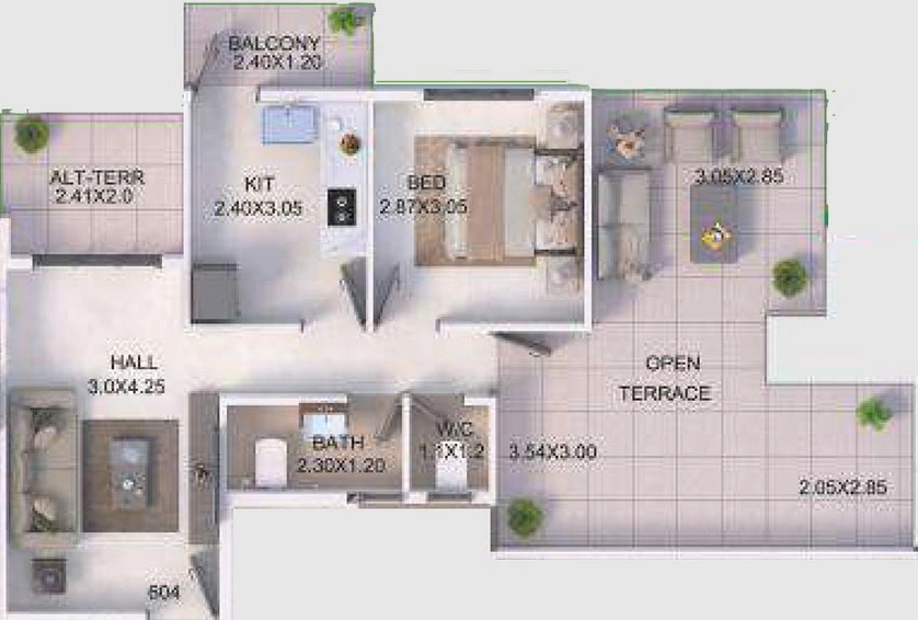 1 BHK Flat in Yogeshwar Shivalik Sparsh 2 in Indira Nagar, Nashik - Image 598669