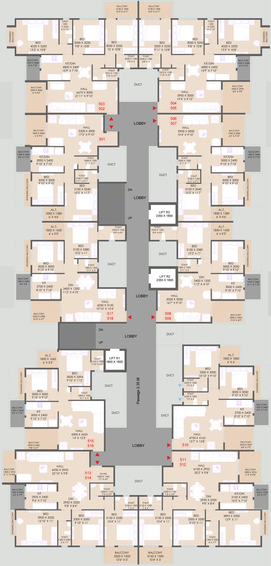 Floor Plan of Yogeshwar Shivalik Skypark in Indira Nagar, Nashik - Image 74802