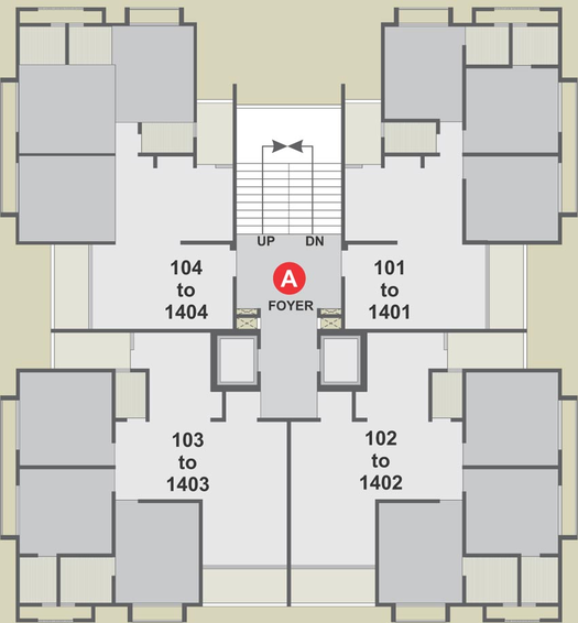 Floor Plan of Virasat Palm Glory 3 in Zundal, Ahmedabad - Image 73034