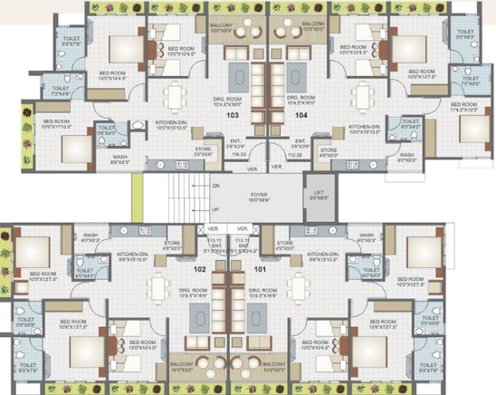 Floor Plan of Virasat Palm Glory 1 in Sola, Ahmedabad - Image 73165