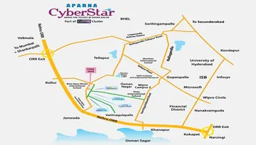 Location of Aparna Cyber Star - Image 111039