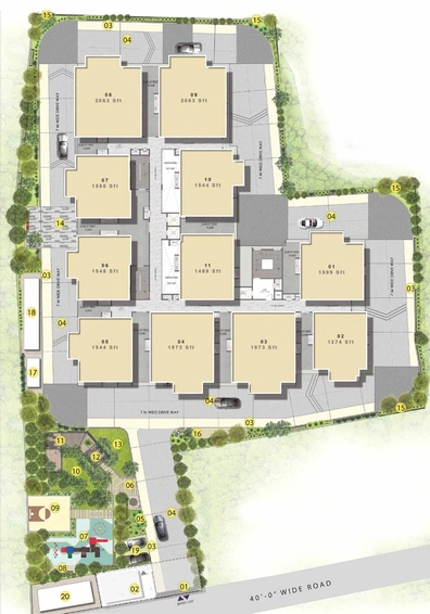 Master Plan of Aparna Palmwoods in Kompally, Hyderabad - Image 74146