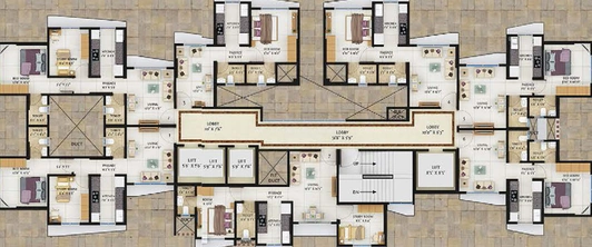 Floor Plan of Sahajanand Athena in Goregaon West, Mumbai - Image 24764