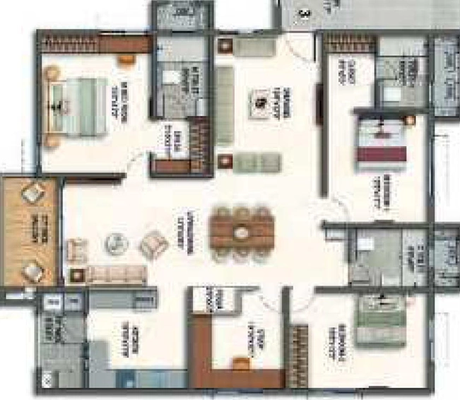 3 BHK Flat in Aparna Synergy in Gandi Maisamma, Hyderabad - Image 595944