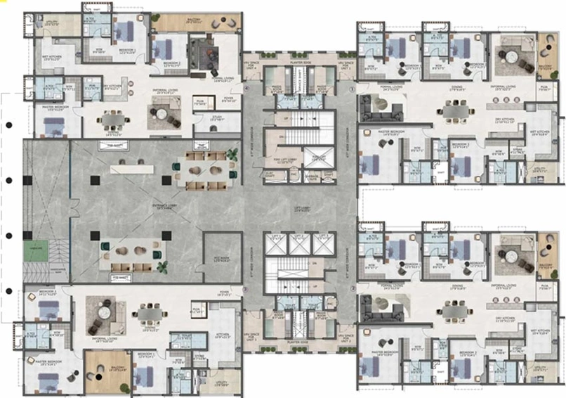 Floor Plan of Aparna Greenscapes in Kompally, Hyderabad - Image 74102