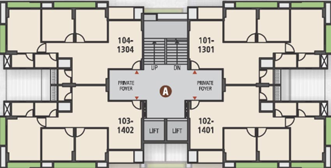Floor Plan of Aditya Green in Zundal, Ahmedabad - Image 73939