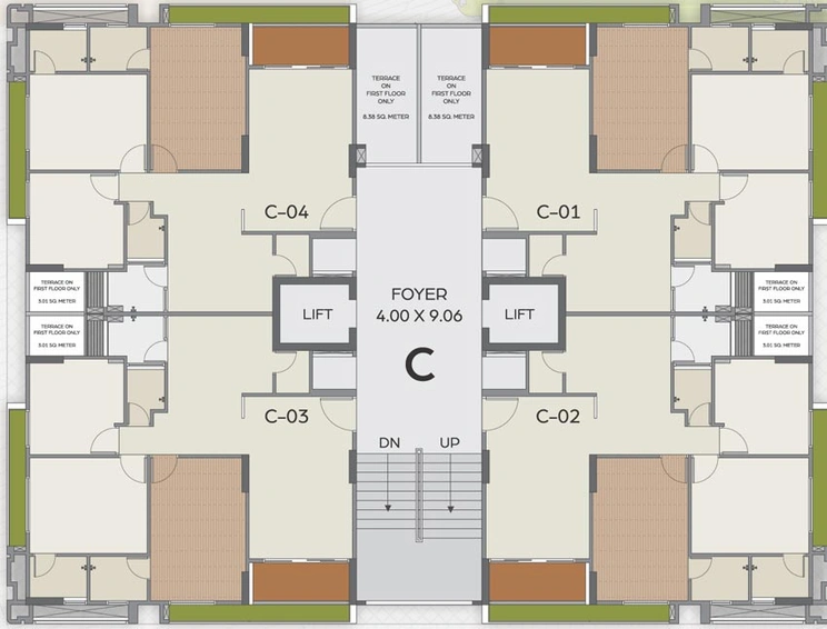 Floor Plan of Sanmag Sankalp Gwala in Ambli, Ahmedabad - Image 122528