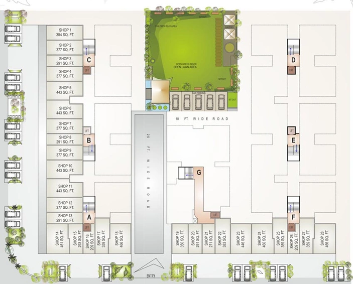 Master Plan of Aaryan Crystal in Gota, Ahmedabad - Image 74274