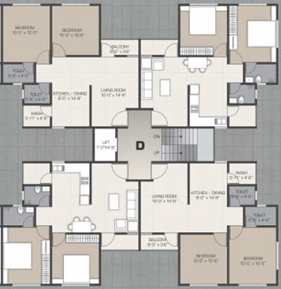 Floor Plan of BR Patel Siddharth Landmark in Sama Savli Road, Vadodara - Image 74895