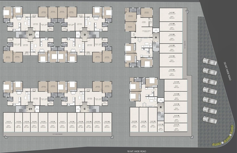 Master Plan of BR Patel Siddharth Landmark in Sama Savli Road, Vadodara - Image 74896