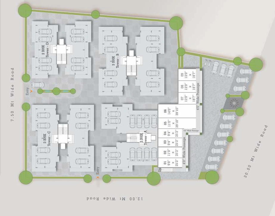 Floor Plan of BR Patel Siddharth Saumya in Sama Savli Road, Vadodara - Image 74371