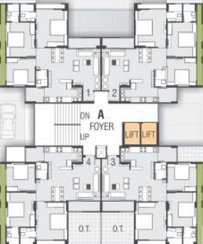 Floor Plan of Aaryan Euphoria in Sola, Ahmedabad - Image 74394